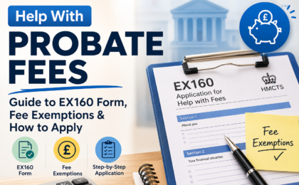 Image of EX160 form to claim help with fees